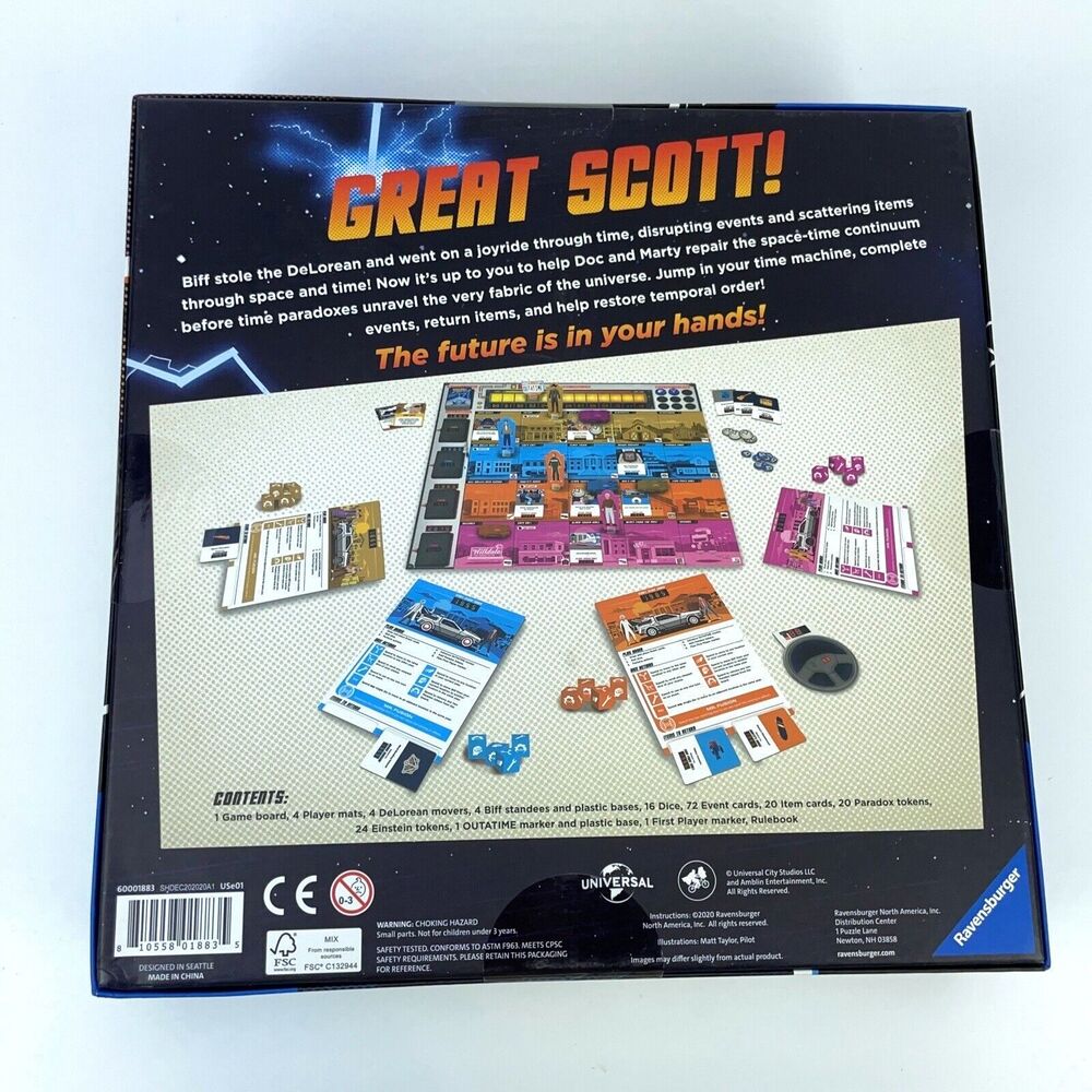 NEW - Ravensburger Back to the Future: Dice Through Time Board Game Ages 10+ - Picture 3 of 5